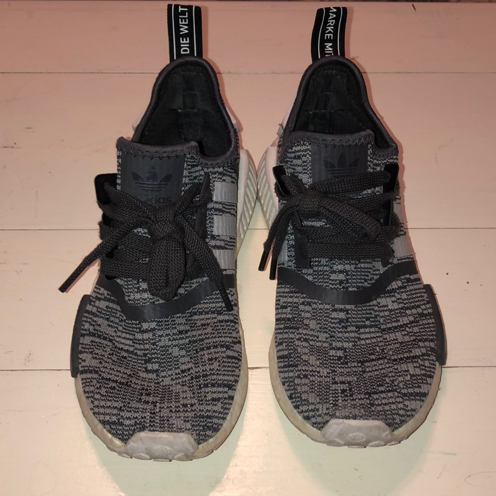 Slightly used dark grey glitch adidas Nmd